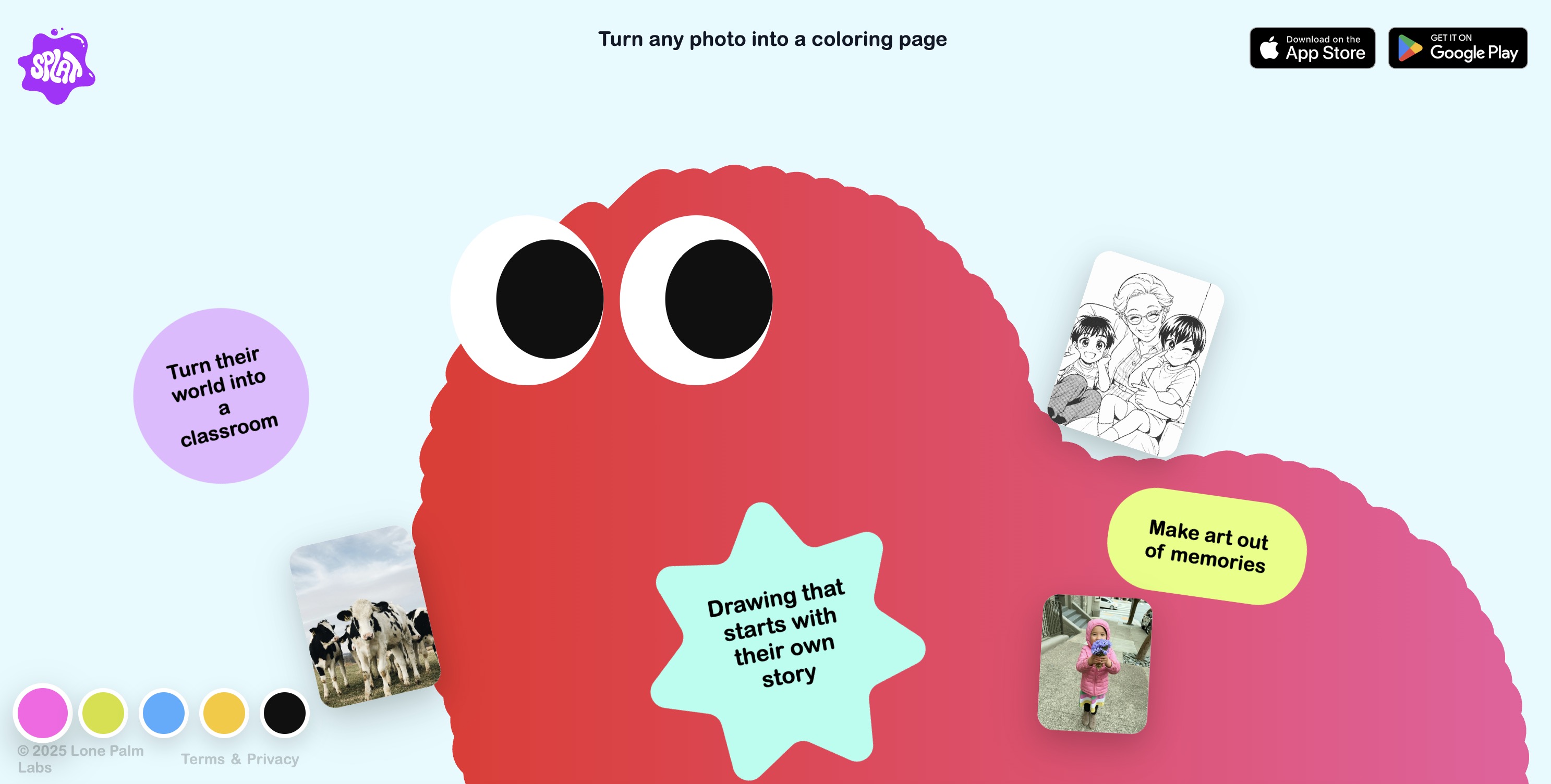 Splat’s app uses AI to turn your photos into coloring pages for kids